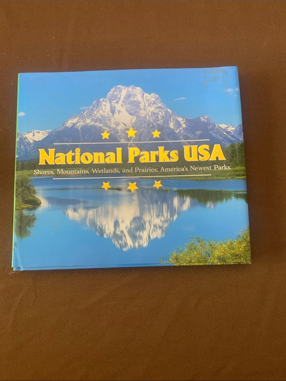 National Parks USA Hardcover Book - Blue Cover with Yellow Text